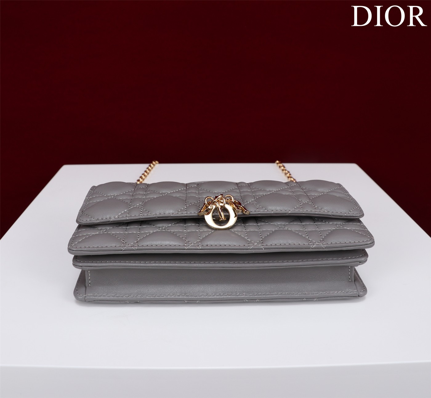 My Dior Mini Bag Gray Cannage Lambskin